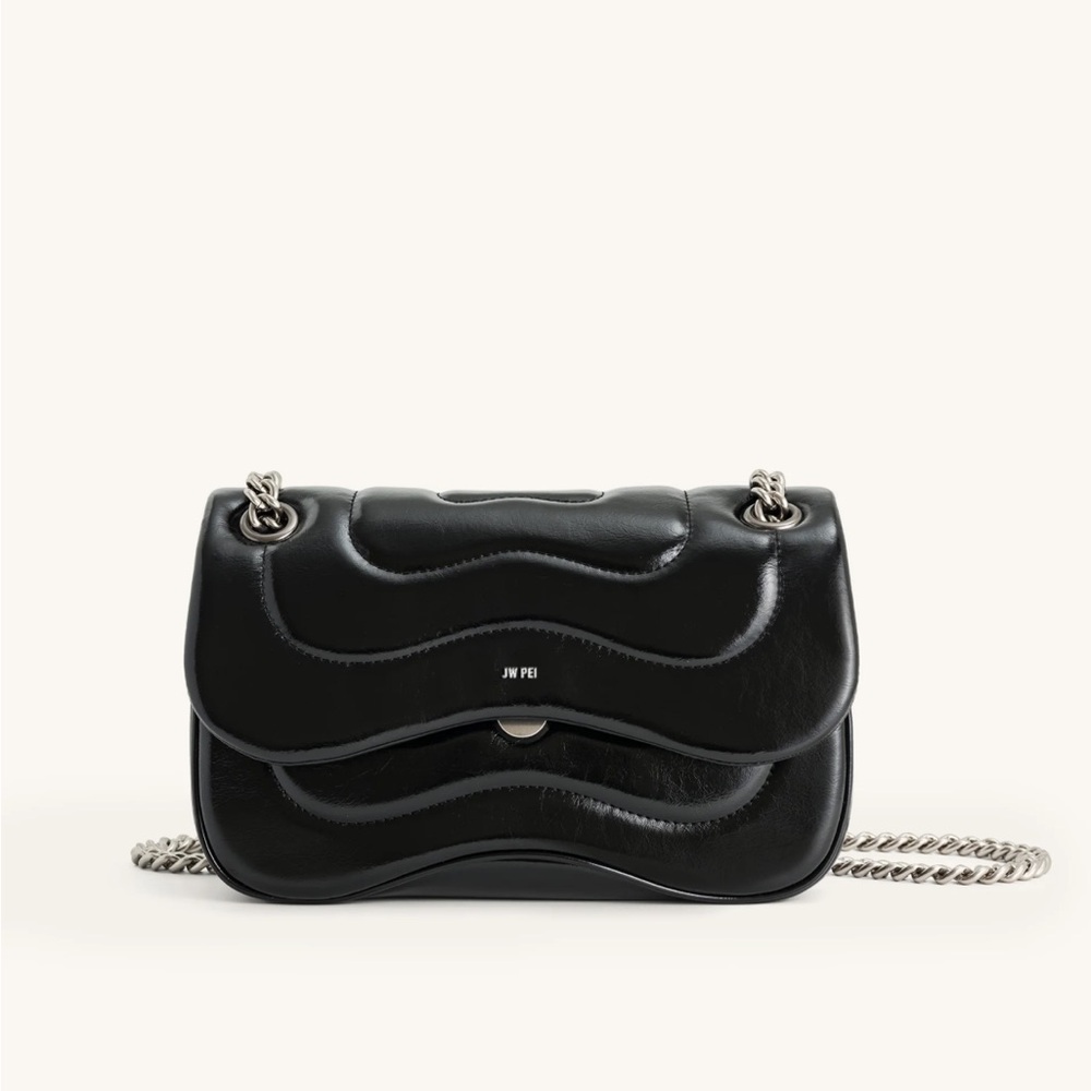 JW PEI Tina Quilted Chain Crossbody - Black